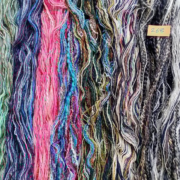 Weaving yarns, thrums and fibres, textured creative threads