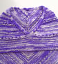 Neckwarmer, Neckerchief, Scarf, Kerchief Cowl, Knitted, Handspun, Purple Merino - Image 7