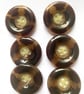 6 x 3cm tortoiseshell effect vintage buttons 