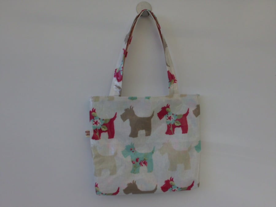 LITTLE GIRLS SCOTTIE DOGS PVC TOTE BAG