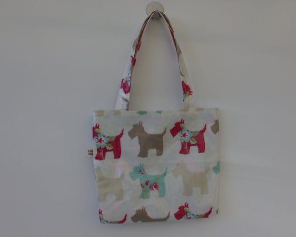 LITTLE GIRLS SCOTTIE DOGS PVC TOTE BAG