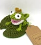 Crochet Frog Prince ( or Princess) on a Lily Pad - Image 2