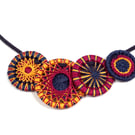 Textile Button Necklace
