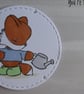 Card For Dad - Father's Day, Birthday - Fox With Watering Can - Image 3