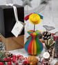 Rainbow Mini vase with Paper Rose Flowers - Image 6