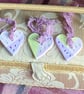 Patchwork, Beech - hand painted hanging decorations (set of three)