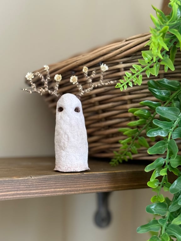 Brown Spun Cotton Woodland Antler Ghost
