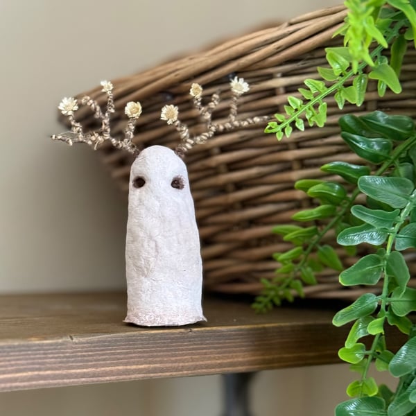 Brown Spun Cotton Woodland Antler Ghost