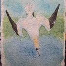 Gannet Original Watercolour Painting A6