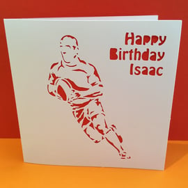 Rugby Birthday Card