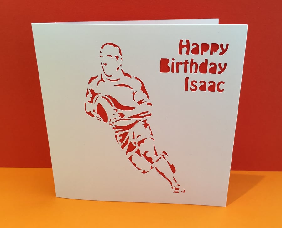 Rugby Birthday Card