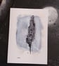 crow feather note card - Image 1