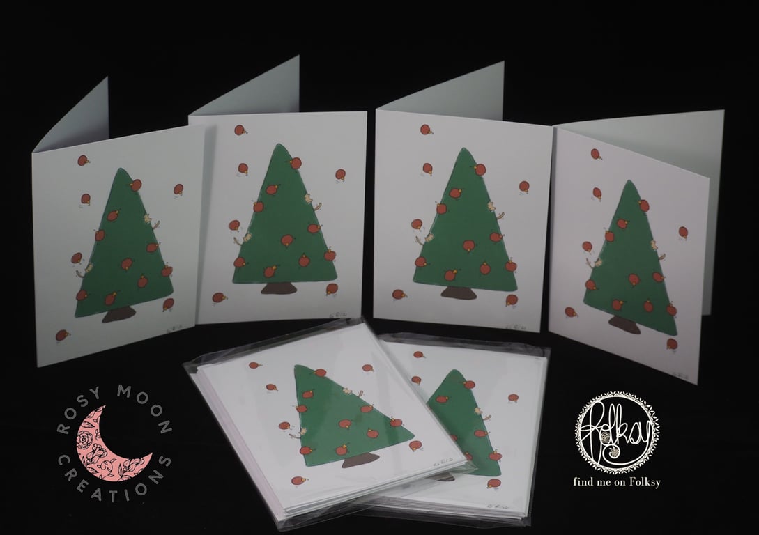 Pack of Four Christmas Tree Decoration By Cats