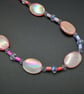 Oval shell and crystal necklace - Image 7