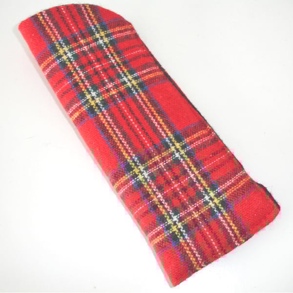 Tartan Glasses Case Red Stewart Plaid Check Spectacles Specs Sleeve
