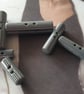 30mm Rare Cylindrical Grey 2 Hole Button Toggle x 5 (LAST 25) - Image 1