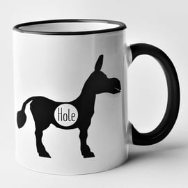 Ass Hole Mug Novelty Funny Joke Present Banter Gift Work Office Mug 