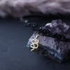 Choker with Tourmaline and 14k god charm snake