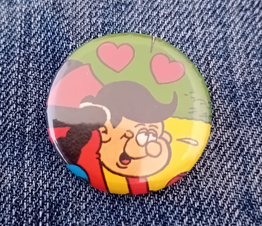 Vintage Comic Badge – Boy in Love