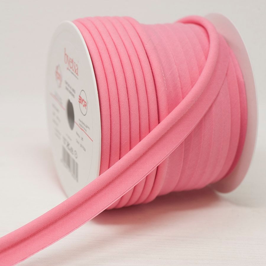 18mm Wide Pink Poly Cotton Flanged Piping Cord