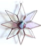 Shiny Star Suncatcher Stained Glass Dichroic Plum Handmade 015 - Image 1