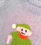 Santa's Elf with Dangly Legs Knitted  Design Jumper for Children, Custom Make - Image 4