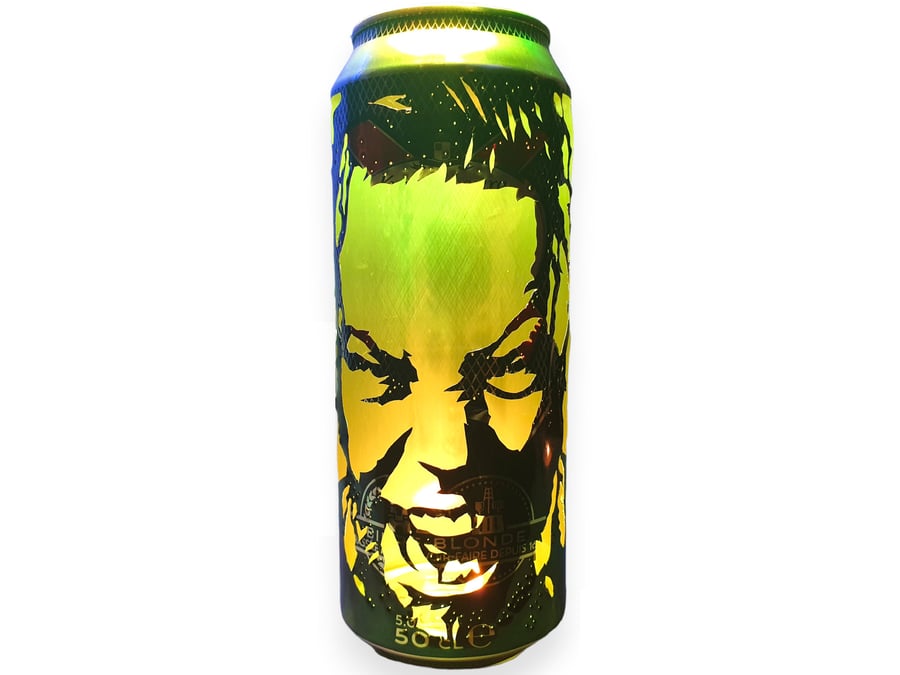 James Hetfield Beer Can Lantern! Metallica Pop Art Candle Lamp - Unique Gift!