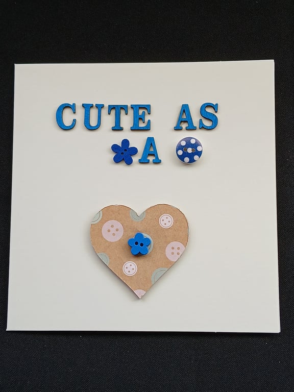 Handmade New baby boy card