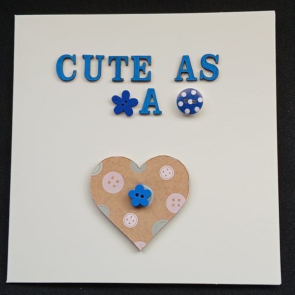 Handmade New baby boy card
