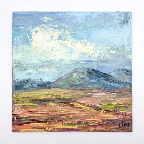 Ireland Painting 6x6 Original Oil Landscape Wall Art Irish Decor