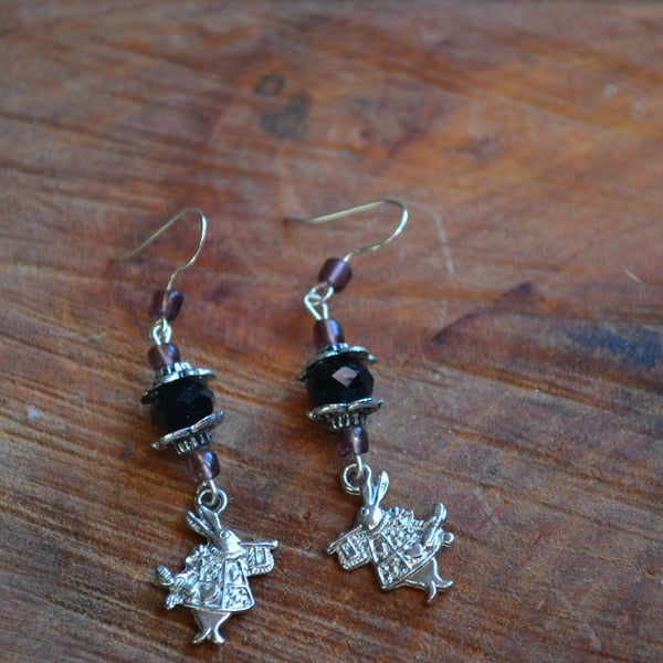 Alice White Rabbit earrings 