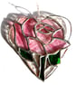 Pink Rose Heart Suncatcher Stained Glass 041 - Image 3