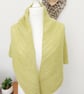 Harvest Yellow British Wool Scarf, British Wool Triangle Shawl Wrap - Image 5