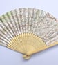 Unique handmade Fan, using recycled map paper, map shows Denbighshire in Wales - Image 1