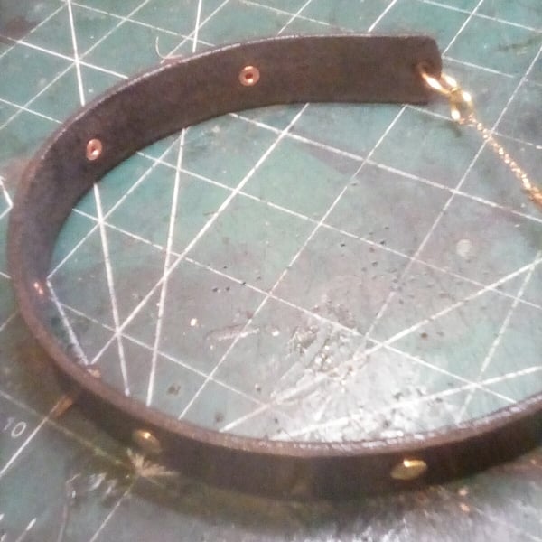 Hand made leather necklace