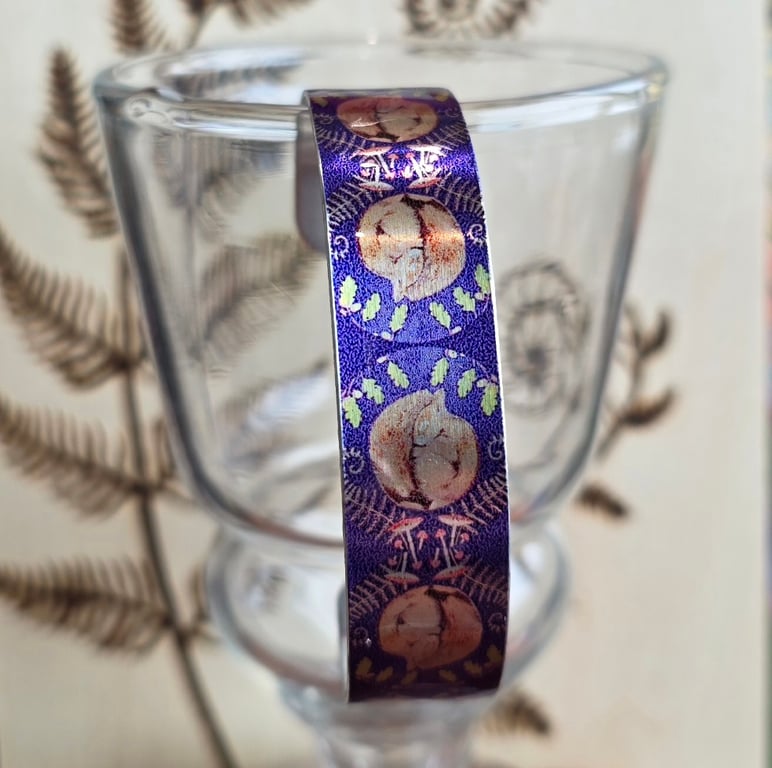 Sleeping Squirrel Narrow Aluminium Cuff