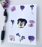Handmade Real Pressed Flower Garden Flowers Blank Card - Image 1