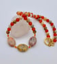 Crazy Lace Agate & Carnelian Necklace, Birthday, Anniversary, Gifts For Her - Image 3