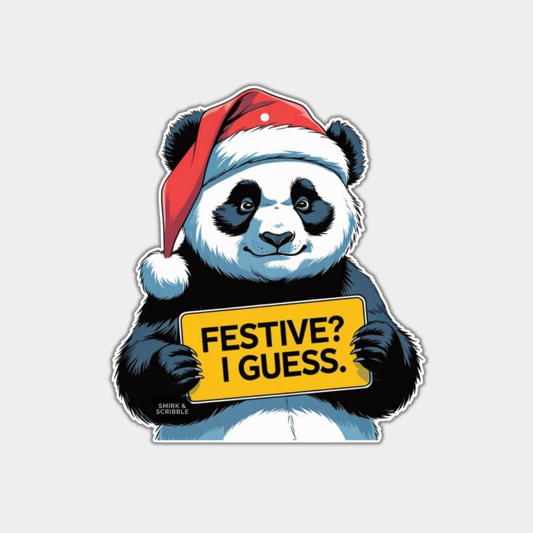 Funny Christmas Gift Tags For Adults, 6pk - Grumpy Panda