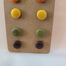 Stud Earrings - 4 pair