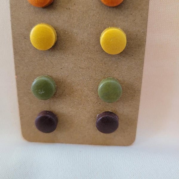 Stud Earrings - 4 pair