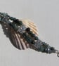 Green Moss Agate Gemstone Beaded Chakra Bracelet "Meadow Dew" - Image 3