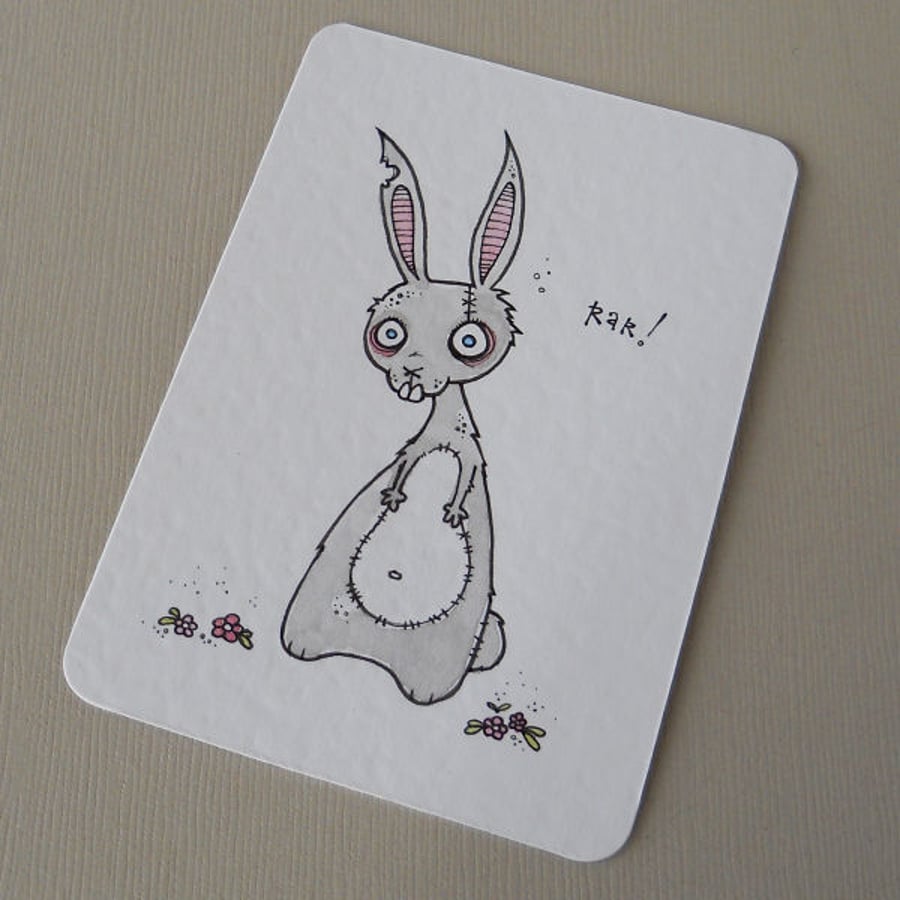 zombie bunny aceo