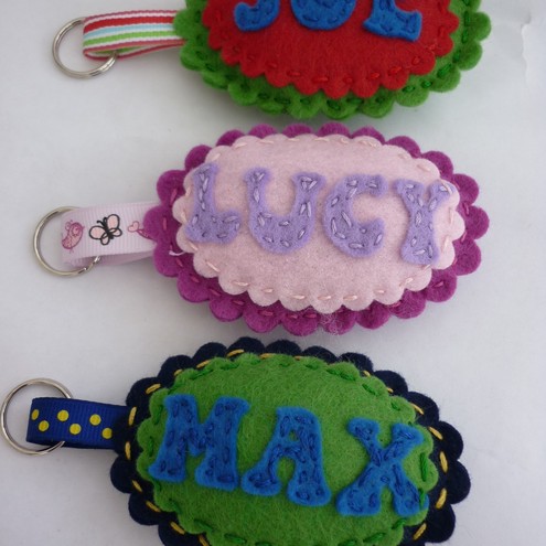 Personalised Bag tag Keyrings for Boys and Girls