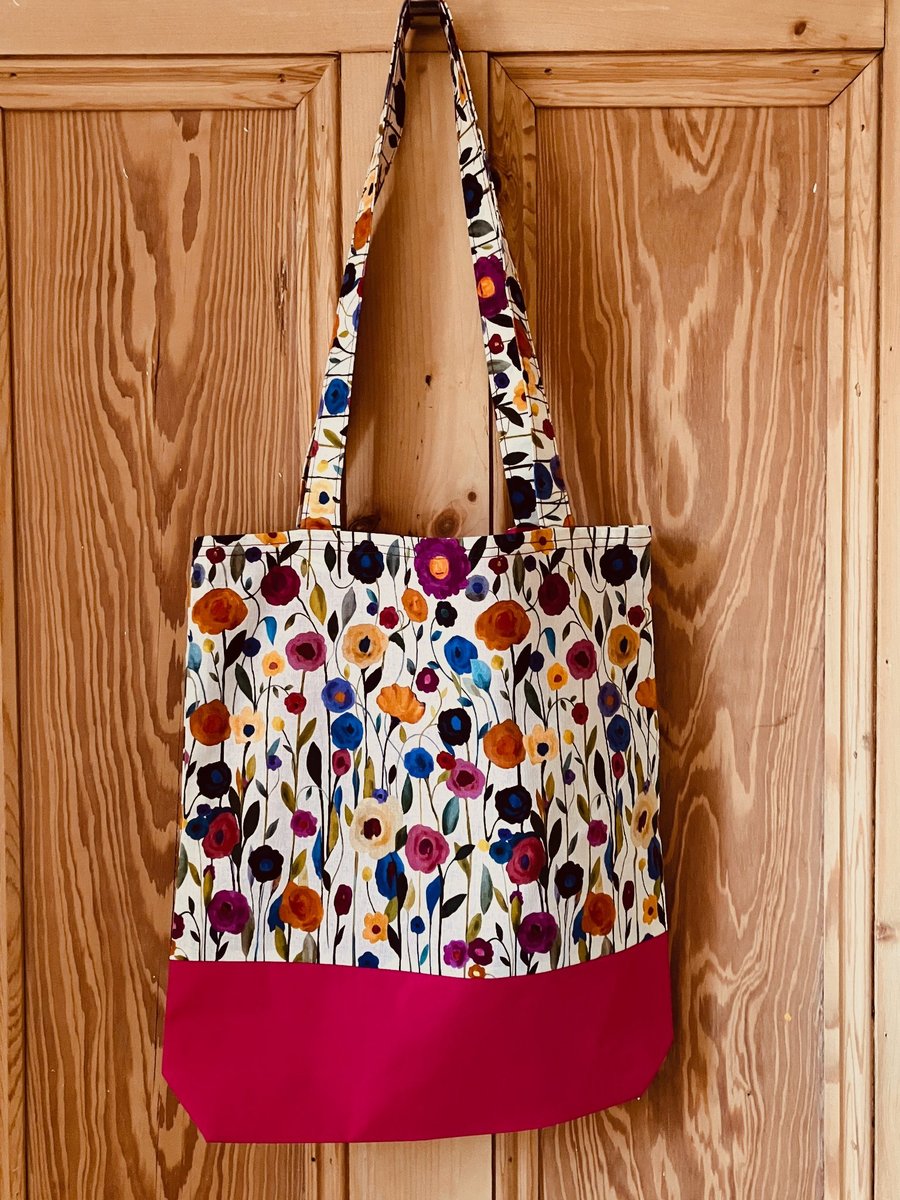 Flower tote bag