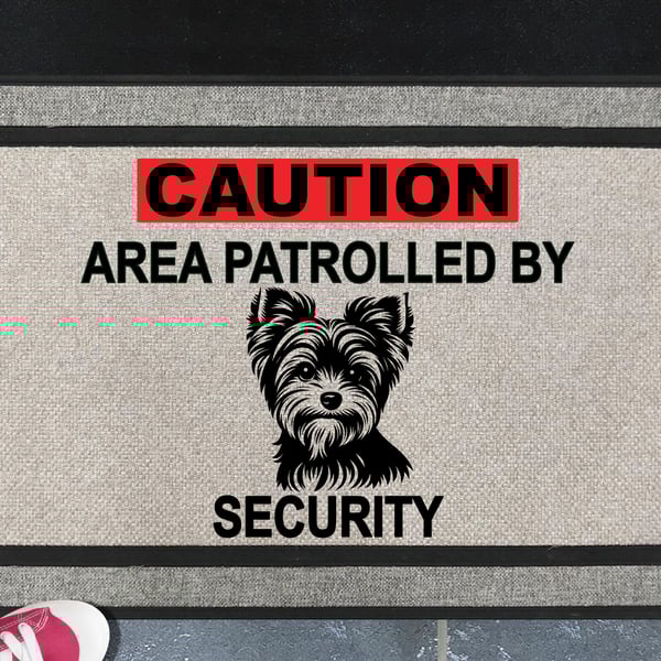 Yorkshire Terrier Security Door Mat No.3 - All Weather Doormat - 45x70cm 