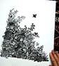 Hedge - Lino cut print - Image 2
