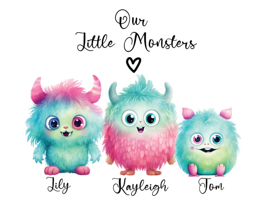 Little Monsters Prints 10" x 8" (Frameless)
