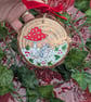 Mouse hand-painted Christmas log slice decoration  - Image 6
