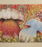 Satan's Bolete Mushrooms, original fungi art, wall art - Image 5